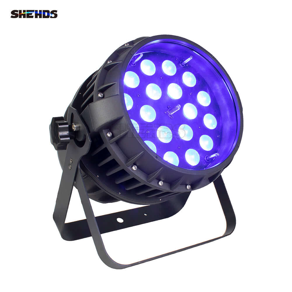 SHEHDS IP65 Waterproof LED Zoom Par Light 18x18W 6in1 RGBWA+UV