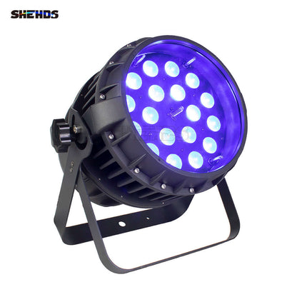 SHEHDS IP65 Waterproof LED Zoom Par Light 18x18W 6in1 RGBWA+UV