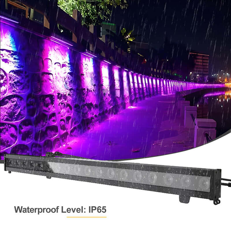 SHEHDS Waterproof LED 18x10W RGBWAUV / RGBLAC Wash Wall Light Zero Noise Outdoor