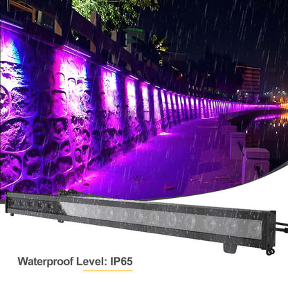 SHEHDS Waterproof LED 18x10W RGBWAUV / RGBLAC Wash Wall Light Zero Noise Outdoor