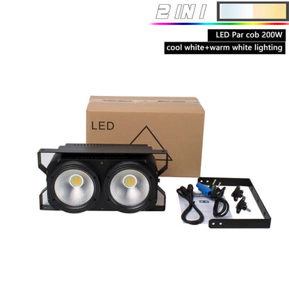 SHEHDS 2 Eyes 200W LED COB Blinder Light With Cool & Warm White for Modular Setup