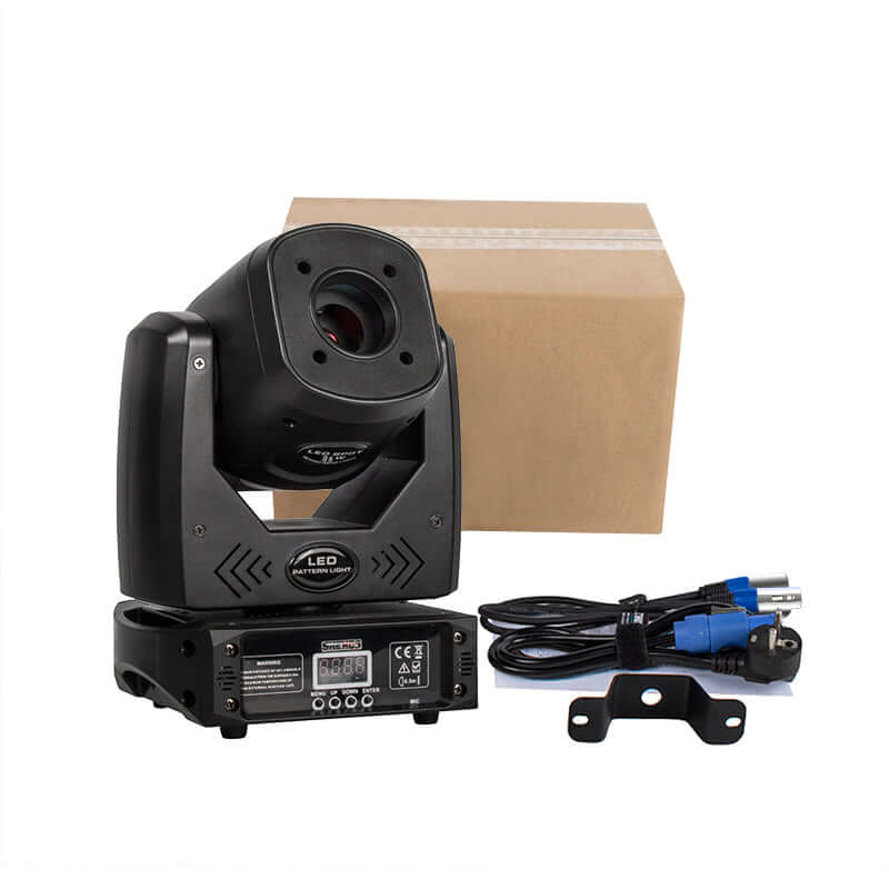 SHEHDS 80W LED Spotlight With 3-Prism Gobo Light