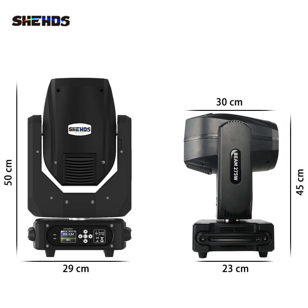 SHEHDS Beam 275W 10R Double Prisms Moving Head DJ Light