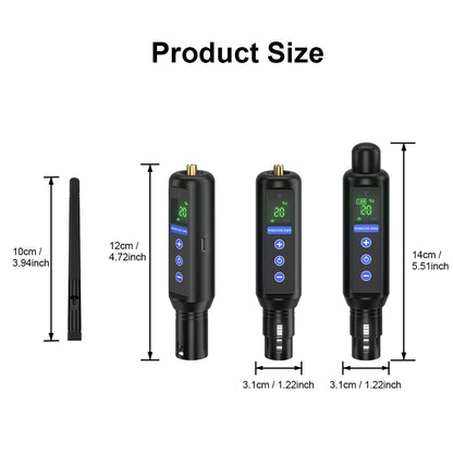 Wireless  DMX 512 Transmitter & Receiver 2.4G Battery Receiver with OLED Touch For Stage Light