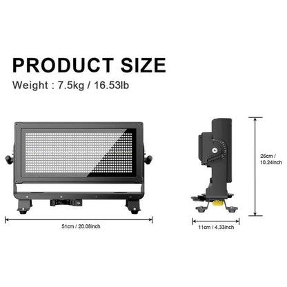 ShockCore Waterproof LED 350W 12-Pixel Strobe Light Zero Noise Outdoor