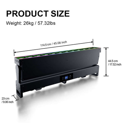 GalaxyJet LED 12x40W RGBW Zoom Beam Moving Head Lighting | Pixel Control Low Noise for DJ Club  Bar Live Show Theater