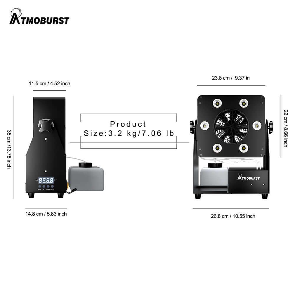 SHEHDS ATMOBURST 90W Bubble Machine With LED 6x4W RGBW Effect