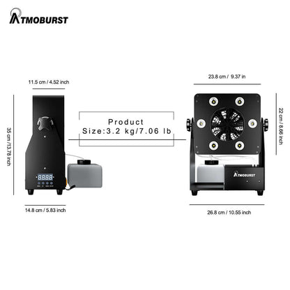 SHEHDS ATMOBURST 90W Bubble Machine With LED 6x4W RGBW Effect