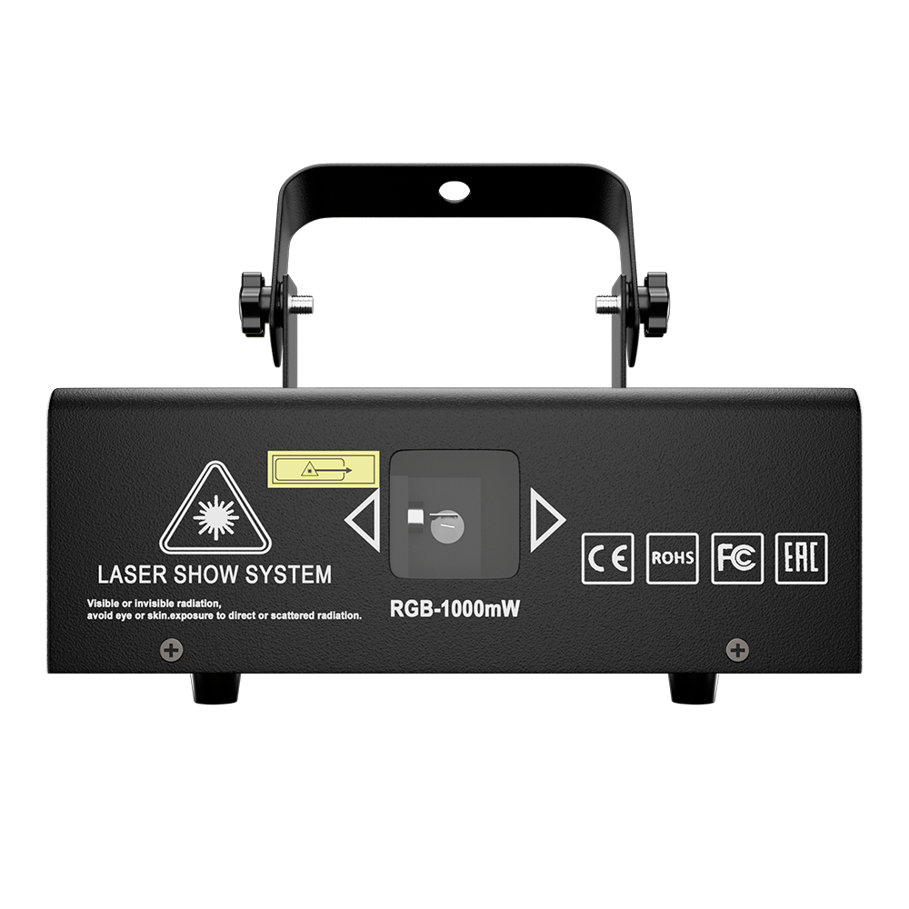 SHEHDS APP Control 1W RGB Laser Projector – Double Pattern Animation, DMX Compatible Stage Scanner Light