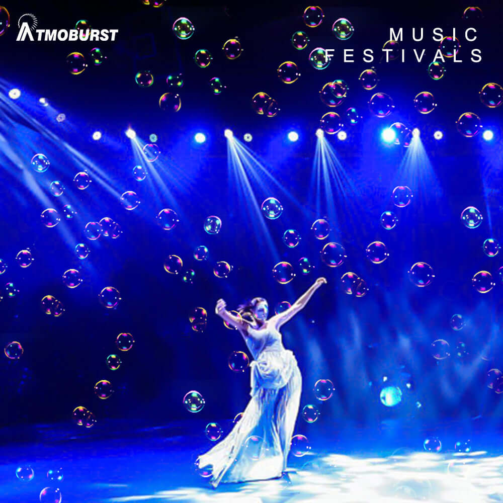 SHEHDS ATMOBURST 90W Bubble Machine With LED 6x4W RGBW Effect