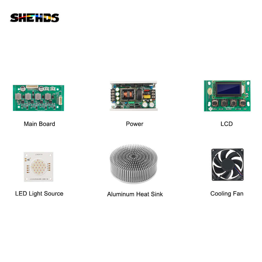 SHEHDS IP65 Waterproof LED Zoom & Wash COB Par Light 300W RGBW 4in1