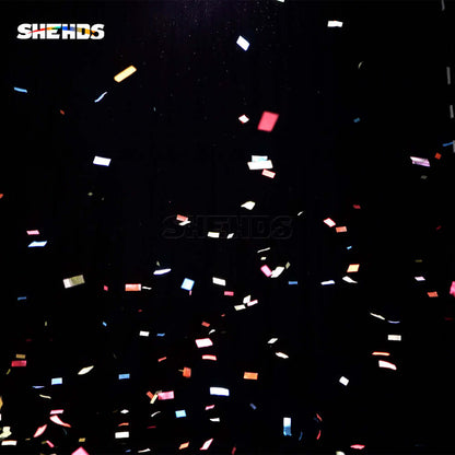 SHEHDS Rechargeable RGB Confetti Machine With High-strength Aluminum Alloy Body