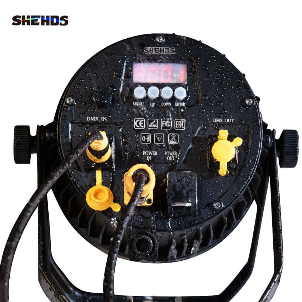 SHEHDS IP65 Waterproof LED Par Light 18x18W 6in1 RGBWA+UV Outdoor Stage Lighting