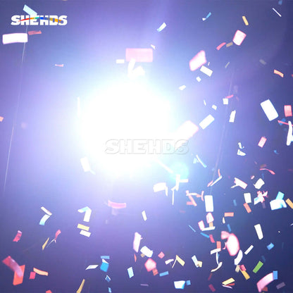 SHEHDS Rechargeable RGB Confetti Machine With High-strength Aluminum Alloy Body