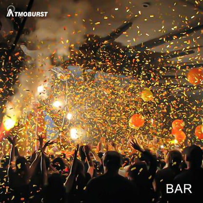 ATMOBURST 1500W Confetti Machine with LED 12x4W RGB Adjustable Angle