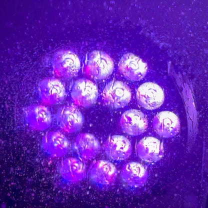 CORALPAR Waterproof 18x12W LED Flat Par Light RGBWA+UV Aluminum Alloy