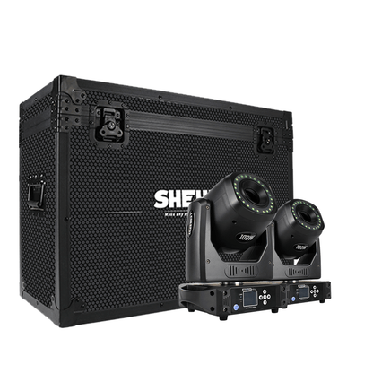 SHEHDS LED 100W 6-Prism Gobo Moving Head Light With LED Ring & LCD Display