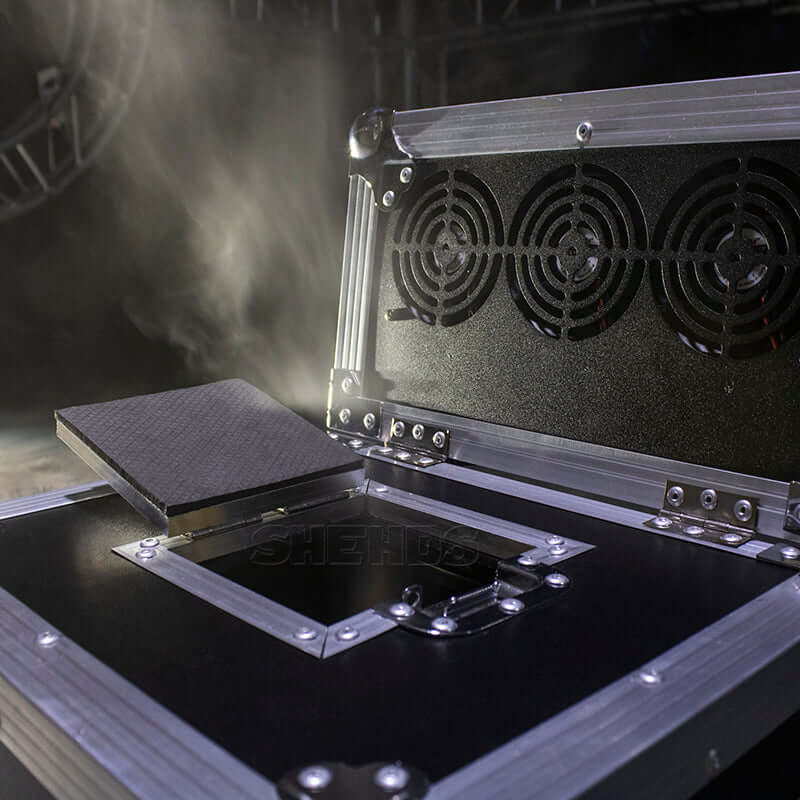 SHEHDS 660W Haze Machine with Flight Case Fogger Equipment DMX & Remote Control