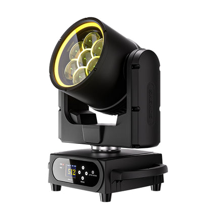 JMS WEBB Waterproof 7x40W Bee Eye Moving Head Light RGBW/RGBL/RGBLAC Zoom Wash Stage Lighting