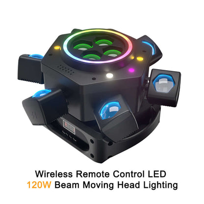 SHEHDS 2/3/4/6 Arms LED Beam Moving Head Lights 50W/80W/100W/120W RGBW Stage Lighting – alternate product view