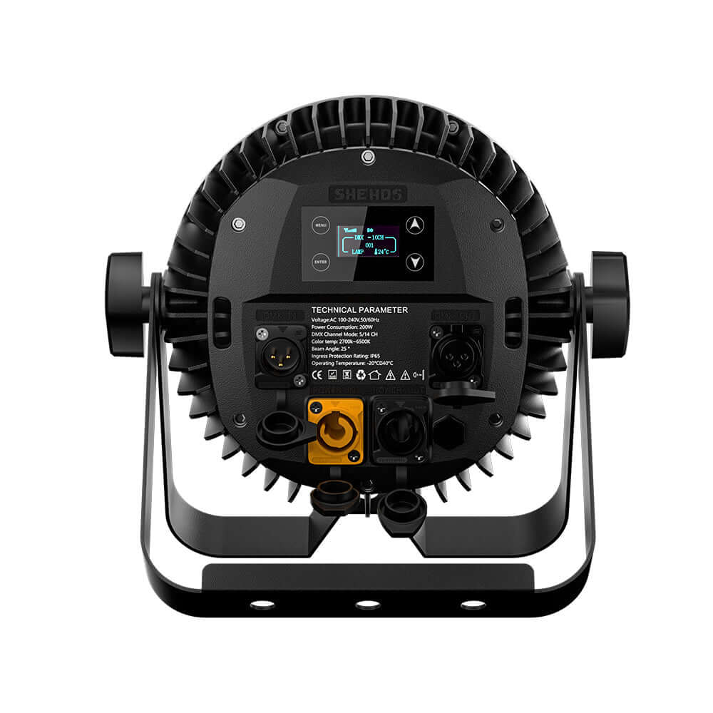 CORALPAR Waterproof 18x12W LED Flat Par Light RGBWA+UV Aluminum Alloy