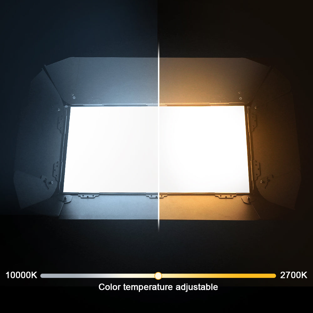 SHEHDS 200W RGBW+WW LED Softlight Panel with Barndoor