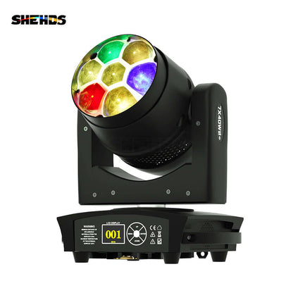 JMS WEBB Mirror Rotation LED ZOOM & BEAM & WASH Small Bee Eye 7X40W RGBW Light With Point Control