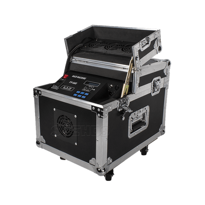SHEHDS 660W Haze Machine with Flight Case Fogger Equipment DMX & Remote Control