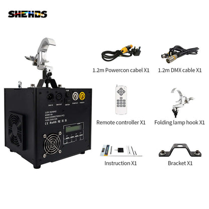SHEHDS 650W Upside-down Cold Spark Machine with Foldable Hook
