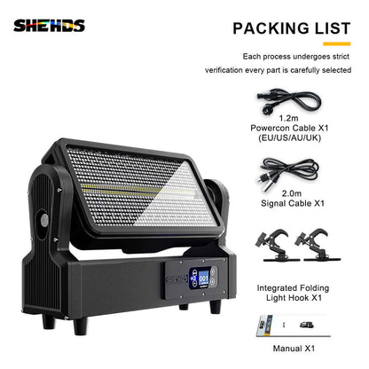 CoralPar IP65 Waterproof 1000W RGB Strobe Moving Head Light