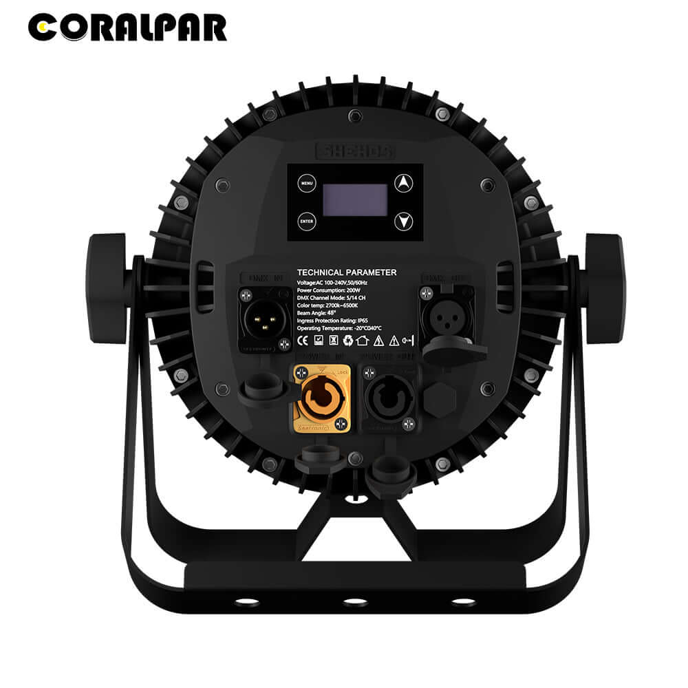 CORALPAR Waterproof LED COB 200W Cool White & Warm White Par Light Aluminum Alloy