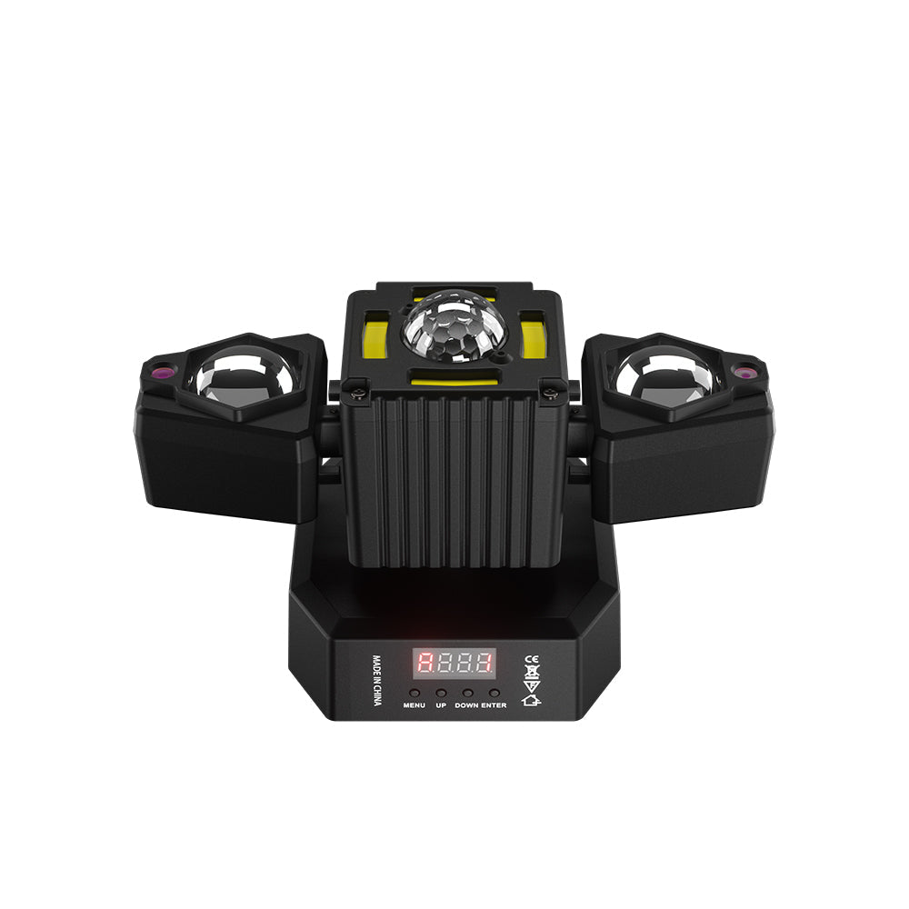 SHEHDS 2/3/4/6 Arms LED Beam Moving Head Lights 50W/80W/100W/120W RGBW Stage Lighting with Wireless Remote Control for Party Bar DJs