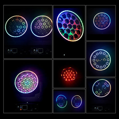 SHEHDS APP Control 19 x Series LED Pixel Zoom Wash Moving Head Light