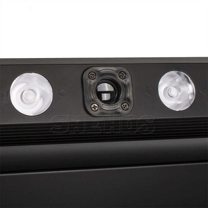SHEHDS 8-Eye Moving Head Light, 8x500mW Red Laser With 8x9W RGB Beam