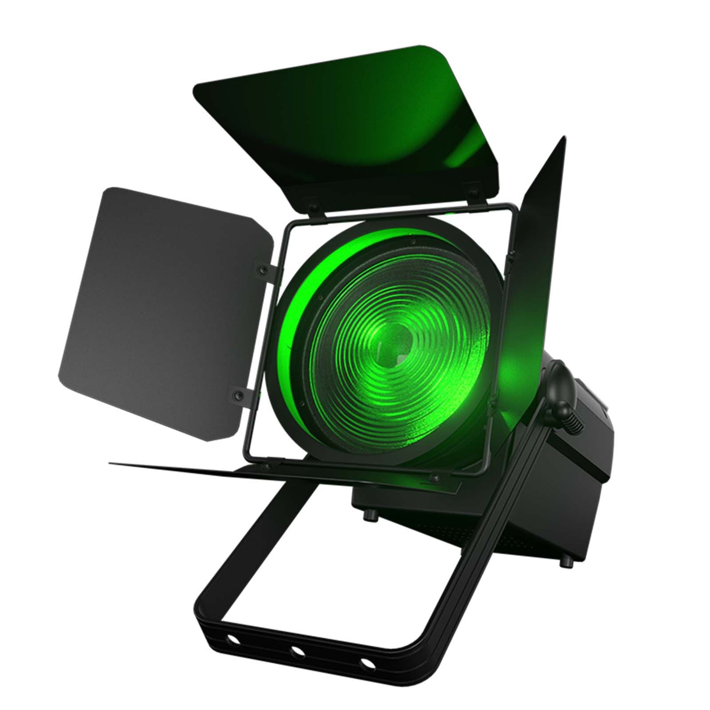 SHEHDS 250W/350W LED Fresnel Spotlight RGBWAUV/RGBLAC/RGBW/RGBL/Warm+Cool White Stage Lighting with Barndoors & Pulse Strobe