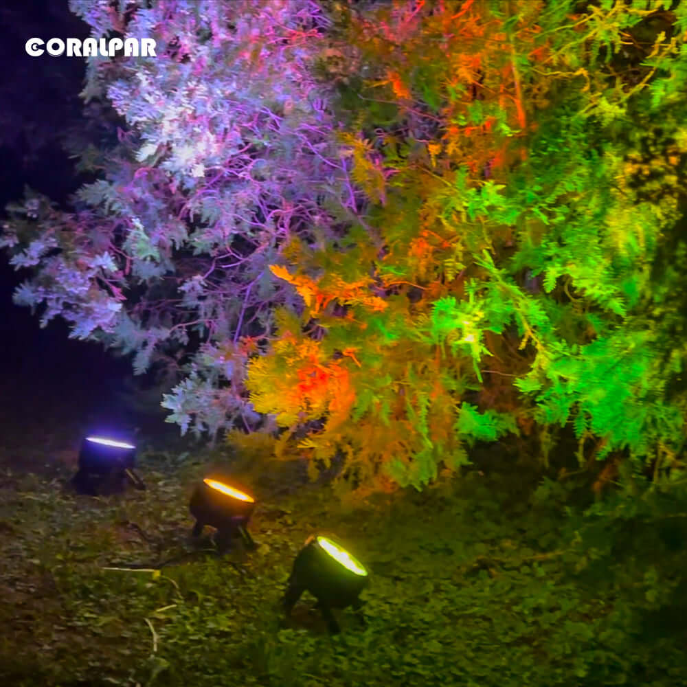 CORALPAR Waterproof 18x12W LED Flat Par Light RGBWA+UV Aluminum Alloy