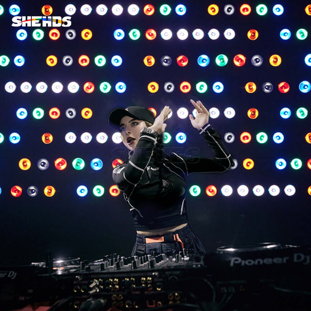 SHEHDS 18x18W RGBWA+UV Patchwork LED Wall Wash Light Recirculating Air Path For Heat Dissipation