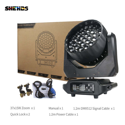 SHEHDS 37x15W RGBW Mini LED Wash Moving Head Light With Zoom Effect