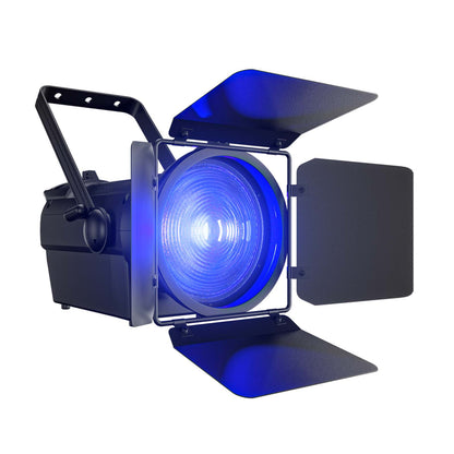 SHEHDS 250W/350W LED Fresnel Spotlight RGBWAUV/RGBLAC/RGBW/RGBL/Warm+Cool White Stage Lighting with Barndoors & Pulse Strobe