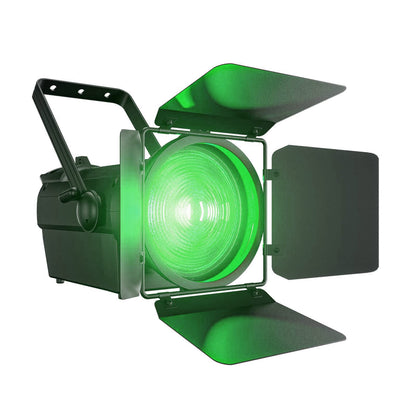 SHEHDS 250W/350W LED Fresnel Spotlight RGBWAUV/RGBLAC/RGBW/RGBL/Warm+Cool White Stage Lighting with Barndoors & Pulse Strobe