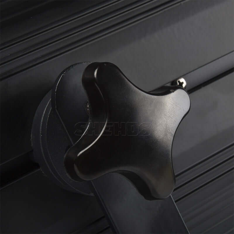 SHEHDS 200W Dual Color COB Zoom Par Light with Barndoors, Warm & Cool White, DMX512 Stage Light