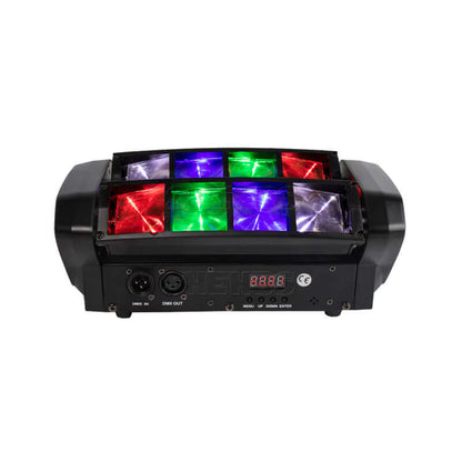 SHEHDS Mini LED RGBW Beam 8x6W Spider Light Moving Head Laser
