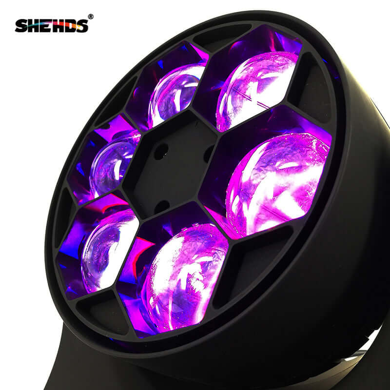 SHEHDS LED Bee Eye Beam & Wash 6x15W RGBW 4in1 Moving Head Light