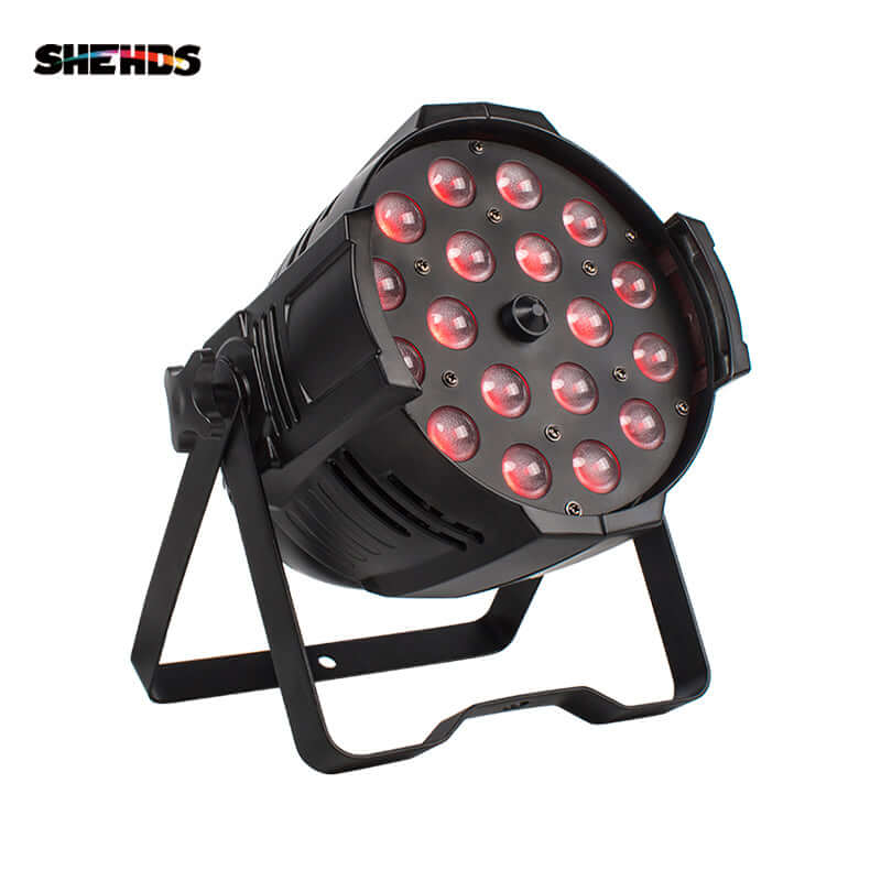 SHEHDS New Version LED Zoom & Wash Par 18x18W RGBWA UV 6in1 Light Big Aluminum Alloy