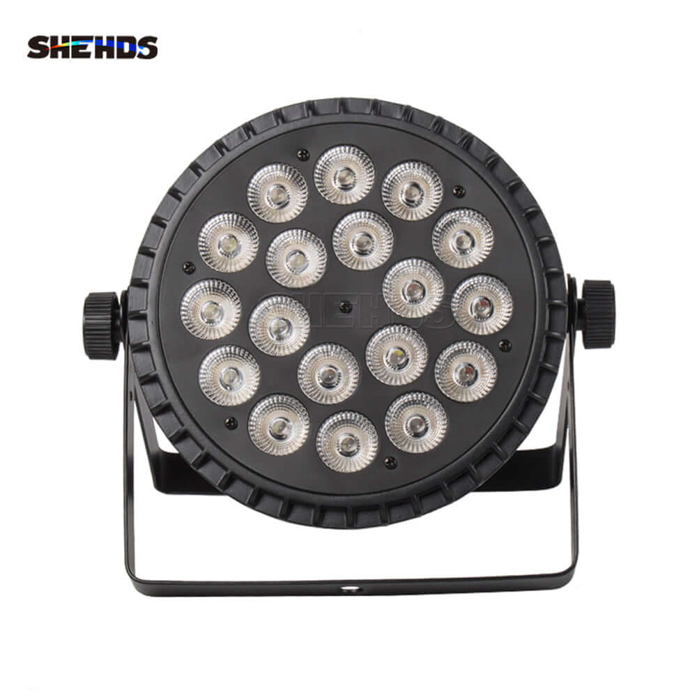 SHEHDS Aluminum Alloy 18x12W LED Flat Par RGBW 4in1 DMX512