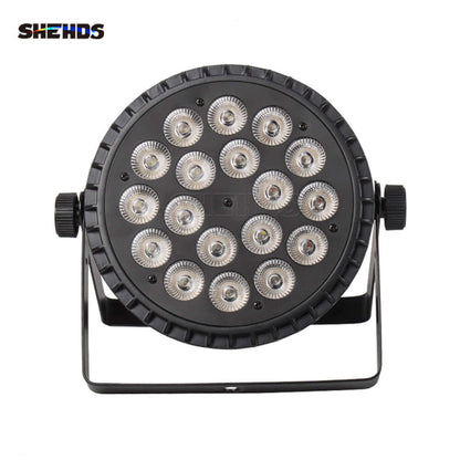 SHEHDS Aluminum Alloy 18x12W LED Flat Par RGBW 4in1 DMX512