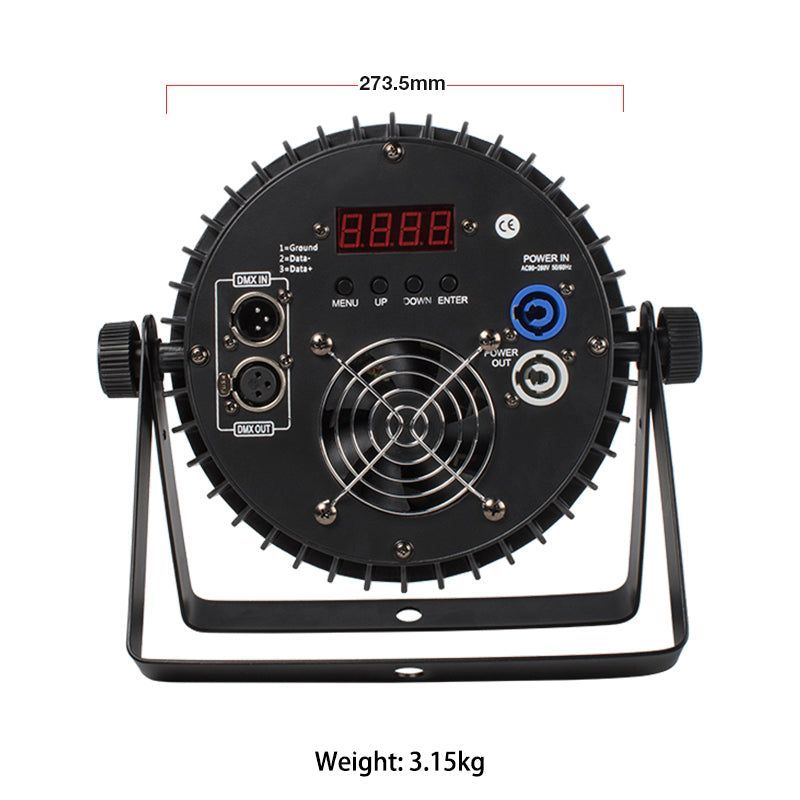 SHEHDS 18x18W Aluminum Alloy LED Flat Par DMX512 DJ Par Cans Wash Light
