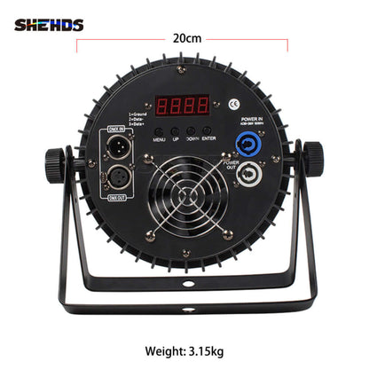 SHEHDS Aluminum Alloy 18x12W LED Flat Par RGBW 4in1 DMX512