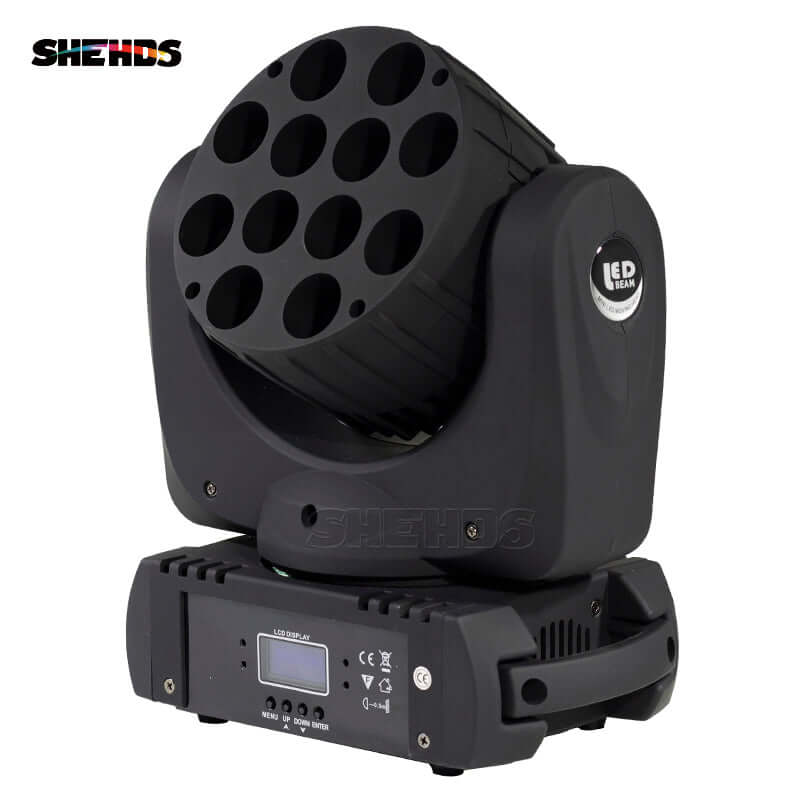 SHEHDS 12x12W RGBW LED Beam Moving Head Light DMX512