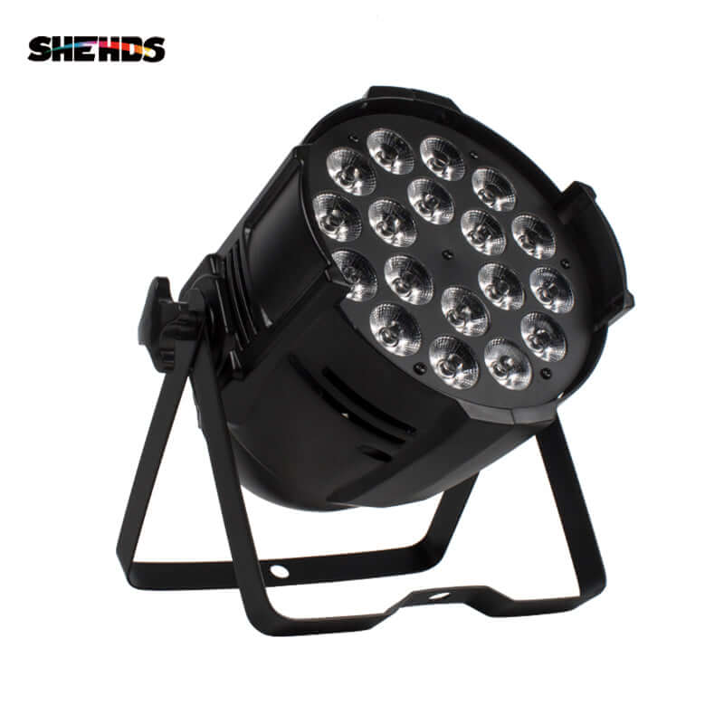 SHEHDS New Version LED 18x18W RGBWA+UV 6in1 Par Light Big Aluminum Alloy